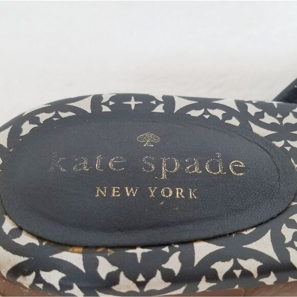 KATE Spade Mistic Blue Gold Spade Charm Sandals - Picture 12 of 12